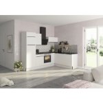 Optifit se spotřebiči Arvid986 Rohová kuchyňská linka 270 cm barva čela leskle bílá barva korpusu bílá – Zboží Dáma