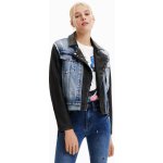 Desigual Mickey Mouse hybrid denim jacket denim destroy medium wash – Hledejceny.cz