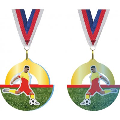 Akrylátová medaile Fotbal Zlatá – Sleviste.cz