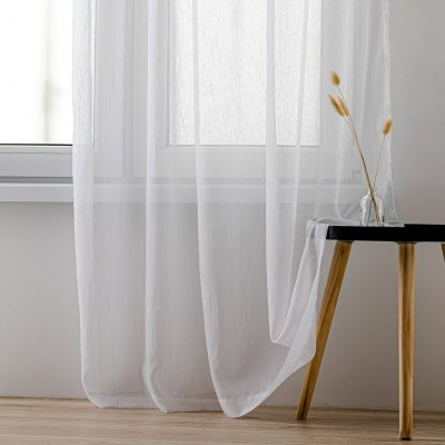 Homede Záclona Kresz Eyelets silver, bílá, 140 x 290 cm – Hledejceny.cz