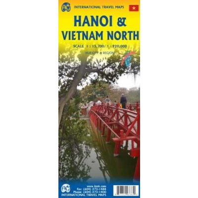 ITMB Publishing mapa Hanoi 1:14 t., Vietnam North 1:925 t
