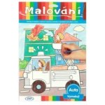 SMT Creatoys Malování auta omalovánky 12ks A4 s barvami a se štětcem na kartě – Zboží Dáma