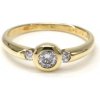 Prsteny Pattic prsten ze žlutého zlata se středovým zirkonem a zirkony PR681000801
