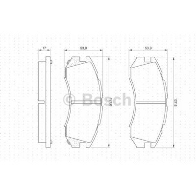 BOSCH 0 986 460 984 Sada brzdových destiček, kotoučová brzda (0986460984)