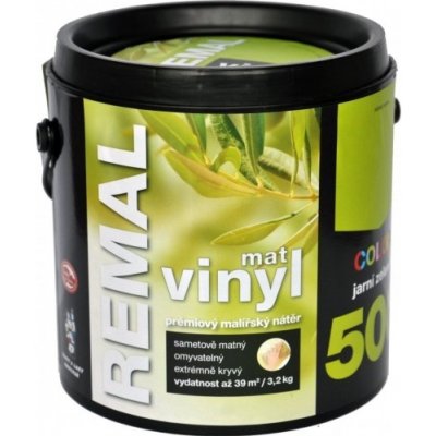 Barvy A Laky Hostivař Remal Vinyl Color mat, prémiová malířská barva, omyvatelná, 500 jarní zelená, 3,2 kg