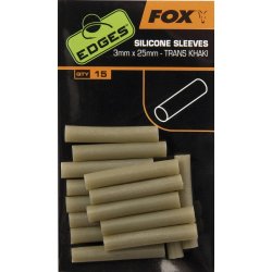 Fox Převleky Edges Silicone Sleeves 3x25 mm Trans Khaki 15 ks