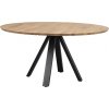 Jídelní stůl Rowico Přírodní dubový jídelní stůl Carradale 150 cm s černými nohami V