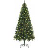 Vánoční stromek vidaXL Umělý vánoční stromek s LED osvětlením a šiškami zelený 180 cm