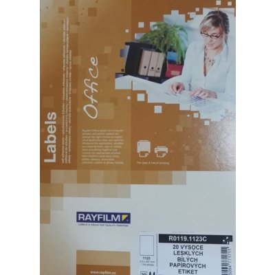 Rayfilm R0119.1123C samolepící A4 210x297mm bílé lesklé laser 20 listů – Zbozi.Blesk.cz