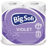 Big Soft Violet parfémovaný toaletní papír bílý 2 vrstvý 190 útržků 4 role