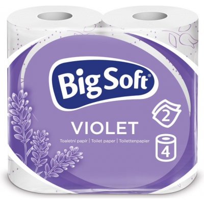 Big Soft Violet parfémovaný bílý 2-vrstvý 190 útržků 4 ks – Zboží Mobilmania