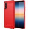 Pouzdro a kryt na mobilní telefon Sony PROTEMIO 46988 FLEXI TPU Kryt pro Sony Xperia 10 IV 5G červený