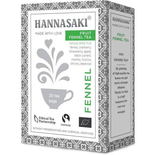 Čaj Hannasaki Fruit Fennel Tea BIO porcovaný čaj 20 sáčků