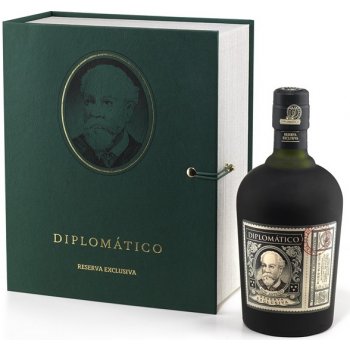 Diplomatico Reserva Exclusiva 12y 40% 0,7 l (dárkové balení kniha podtácky)