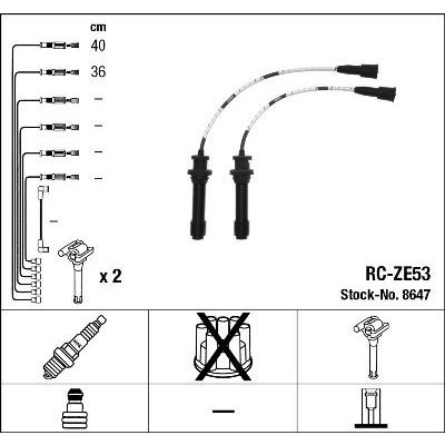 Sada kabelů pro zapalování NGK 8647 – Zboží Mobilmania