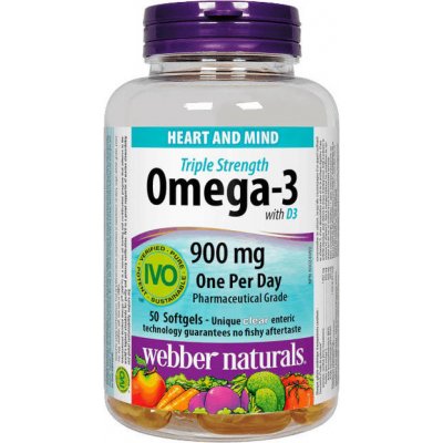 Webber Naturals Omega-3 with D3 900 mg 50 tob