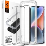 Spigen Glass tR AlignMaster 2 Pack, FC Black - iPhone 15 AGL06906 – Zboží Živě