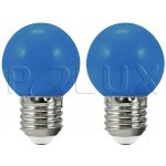 2x náhradní LED žárovka do světelného řetězu KANATA E27 G45 0,5W modré světlo Plx KANATA 308764 – Zboží Mobilmania