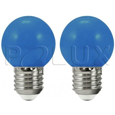 2x náhradní LED žárovka do světelného řetězu KANATA E27 G45 0,5W modré světlo Plx KANATA 308764 – Zboží Mobilmania