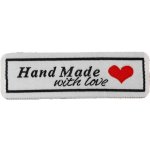 Pro Háčkování Látková cedulka Hand Made bílá – Sleviste.cz