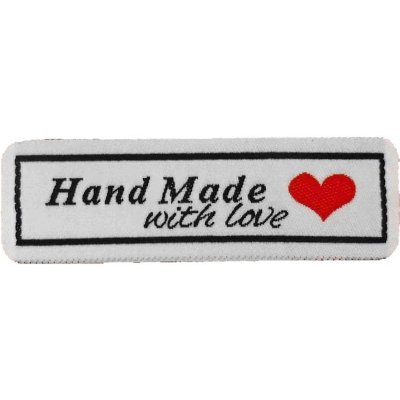 Pro Háčkování Látková cedulka Hand Made bílá – Sleviste.cz