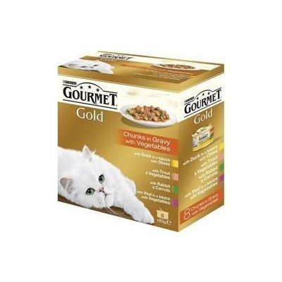 Gourmet Gold konz. kočka kousky ve šť.zelen. pack8 x 85 g