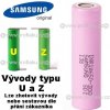 Baterie do e-cigaret Samsung baterie INR18650 - 30Q 3000mAh - 20A vývody U