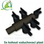 Vzduchovací rozdělovač, rozdvojka, kohout plastový 5x, 9 mm hadičky – Zboží Mobilmania