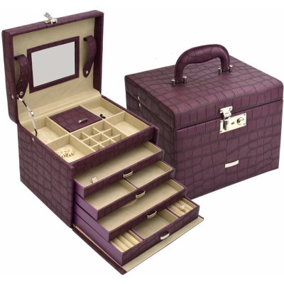 JKBox prostorná šperkovnice SP 565 A10 fialová – Zboží Mobilmania