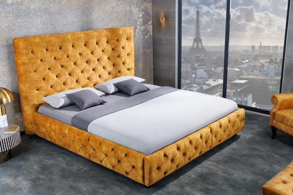 Dekorhome Chesterfield Pallas Hořčicová