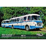 Pohlednice BUS č. 14 - ŠKODA 706 RTO KAR (1968) s vlečným vozem JELCZ P-01E – Zbozi.Blesk.cz