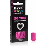 Diva & Nice Cosmetics Nalepovací umělé nehty TIPS 20 tmavě růžová 01 – Zboží Dáma Diva & Nice Cosmetics Nalepovací umělé nehty TIPS 20 tmavě růžová 01 – Zboží Dáma
