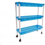 REGÁL KOŠOVÝ NA KOLEČKÁCH,3 PATRA,60X18X61CM,PLAST – Hledejceny.cz