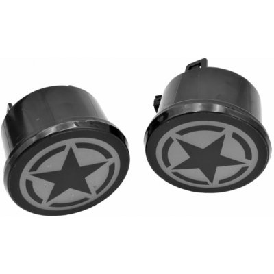 Sada LED blinkrů, 5 cípá hvězda, Černá, Přední, Jeep Wrangler JK | Zboží Auto