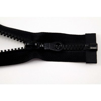 Dělitelný kostěný zip - délka (30 - 95 cm) - různé barvy 45 cm Černá – Zboží Dáma