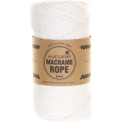 Maccaroni Rope 4 mm bílá 401 – Zboží Dáma