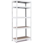 Trestles RH Regál 1800 x 800 x 500 mm 5 polic bílá – Zboží Mobilmania