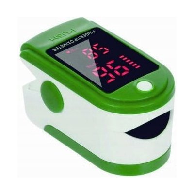 ISO Prstový pulzní oxymetr LCD - zelený, 14245 – Zboží Mobilmania