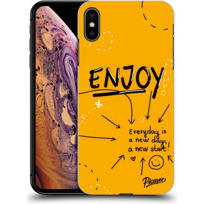 Pouzdro Picasee silikonové Apple iPhone XS Max - Enjoy černé – Hledejceny.cz