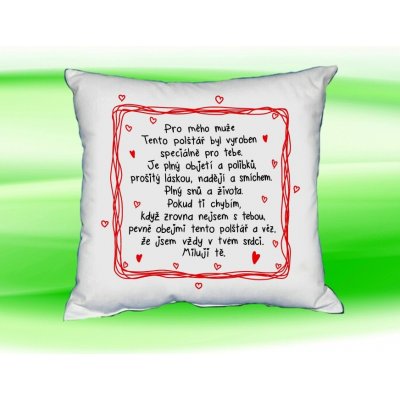 Moon River Valentýn Pro mého muže červený polštář 35x35 – Hledejceny.cz