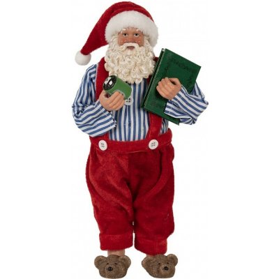 Clayre & Eef Vánoční dekorace taťka Santa Claus v bačkorkách a laclíkách - 13*10*27 cm – Hledejceny.cz