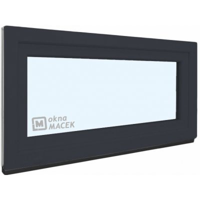 KNIPPING Plastové okno - 70 AD, 900x500 mm, S, antracit Sklo: čiré, Barva, imitace: antracit/bílá (jednostranně) – Sleviste.cz