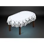 MyBestHome Žakárový ubrus Sandra oválný bílá 180x130 cm – Hledejceny.cz