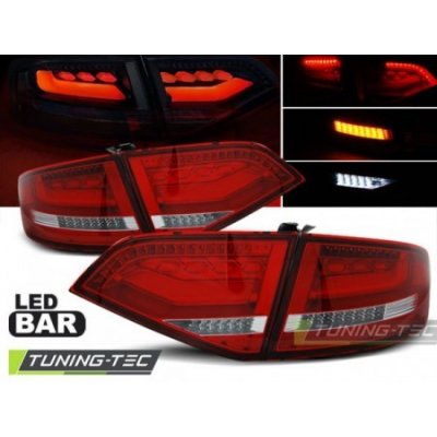 Zadní světla, světlomety, lampy Audi A4 B8 sedan, 2008-2011, LED bar, červené, bílé – Hledejceny.cz