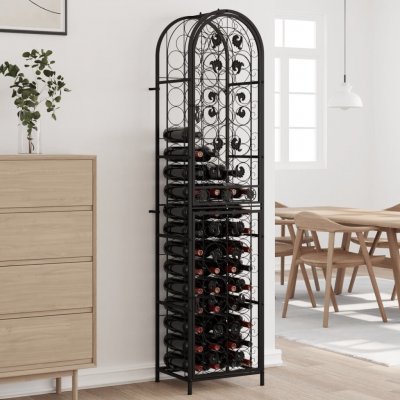 vidaXL Stojan na víno na 73 lahví černý 45x36x200 cm kované železo – Zboží Mobilmania