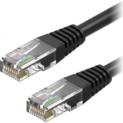 AlzaPower APW-CBP6U00025B Patch CAT6 UTP, 0,25m, černý – Zboží Mobilmania