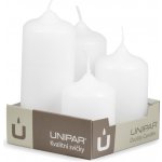 UNIPAR Adventní svíčky odstupňované bílé 4 ks