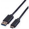 usb kabel Roline 11.02.9010 USB USB 3.2 Gen1 (USB 3.0 / USB 3.1 Gen1) USB-A zástrčka, USB-C ® zástrčka, 0,5m, černý