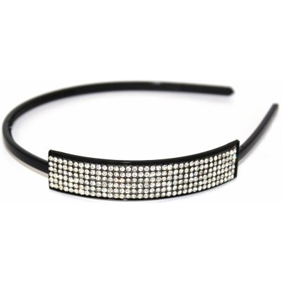 Plastová čelenka se štrasovou ozdobou černá – Hledejceny.cz