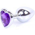 Boss Series Jewellery Silver Heart Plug Purple – Zbozi.Blesk.cz